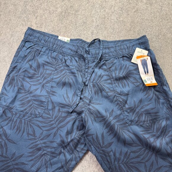 Orvis Jogger Men 2XL XXL Dark Blue Floral Tropical 28" Lyocell Tapered Casual - Picture 3 of 16